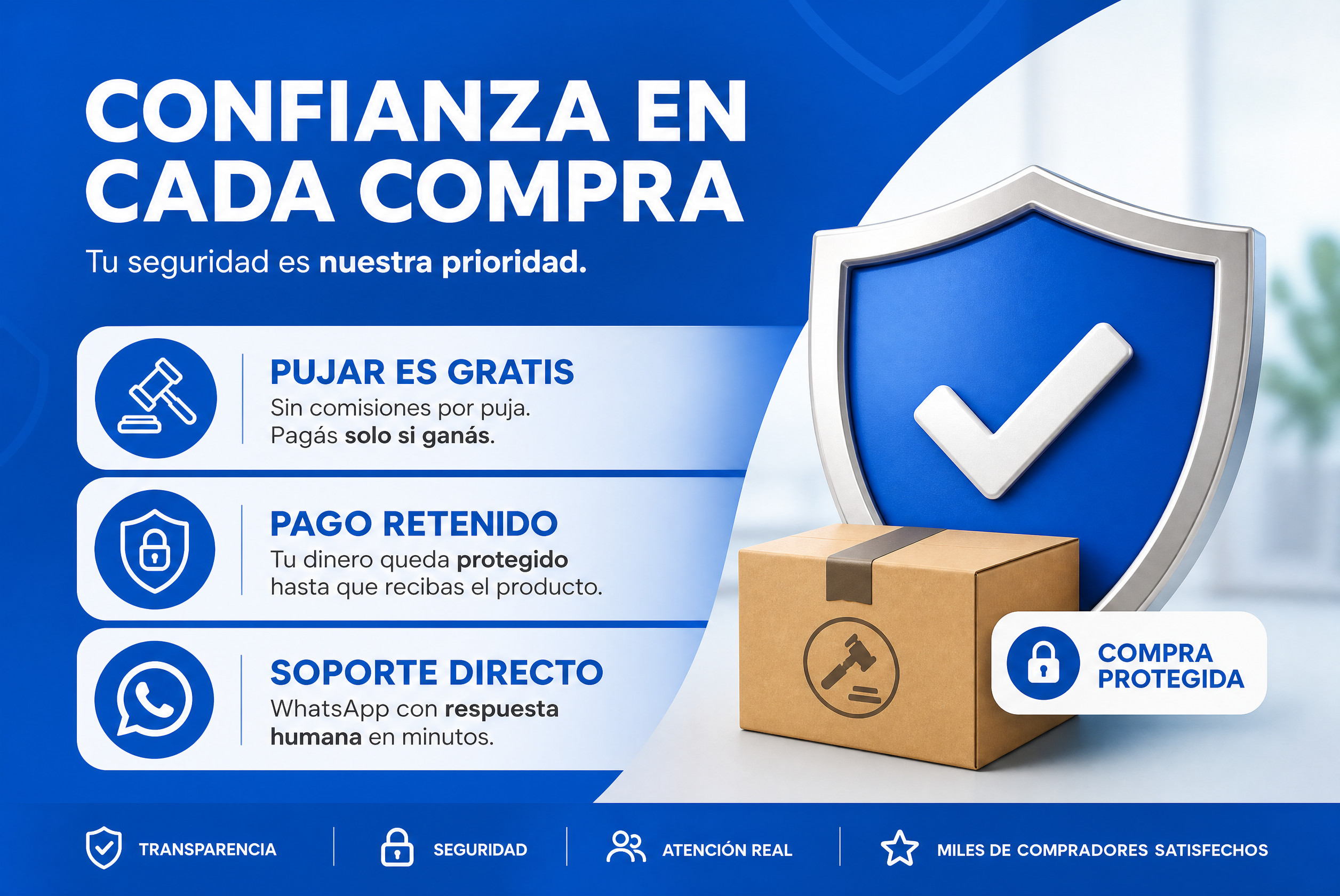 Confianza en cada compra · Subastify
